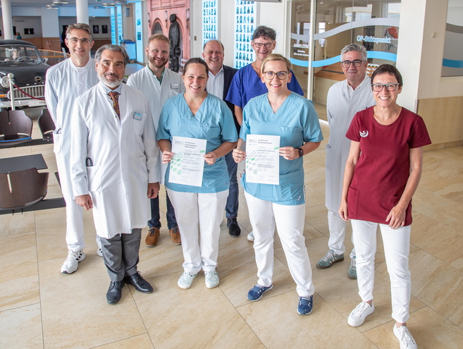 Zwei Krebszentren an der Frauenklinik am GPR Klinikum zertifiziert